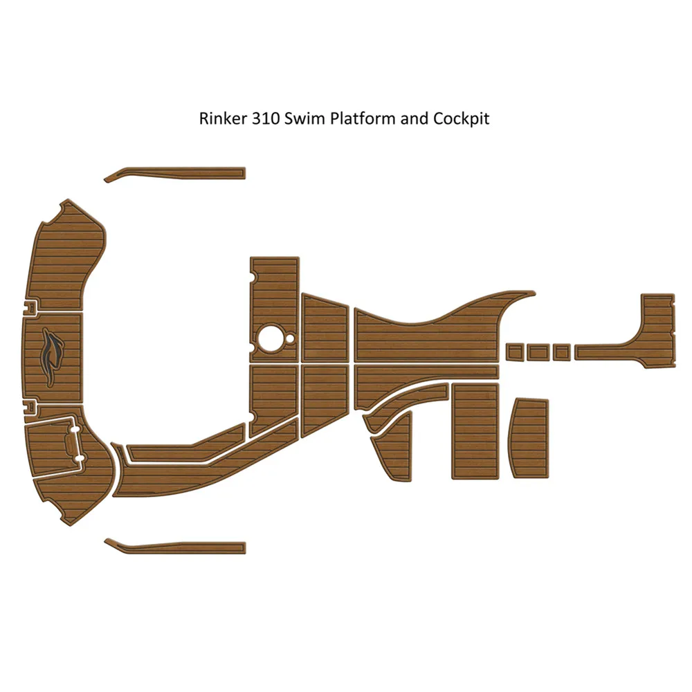 Swim Platform Cockpit Pad Boat EVA Foam Faux Teak Deck Floor Mat For Rinker 310