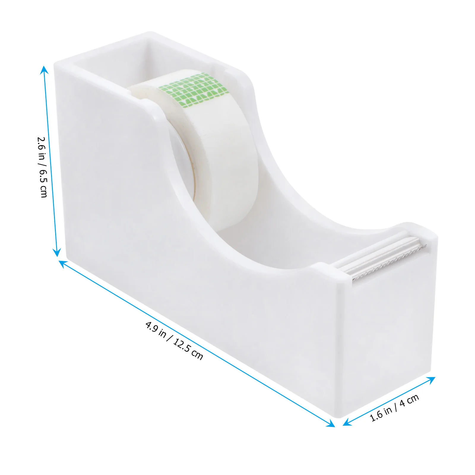 

1 Set Premium Desktop Tape Holder Office Supplies Plastic Weighted Base Non-Skid Pad Fast Cutting Extra Wide Blades