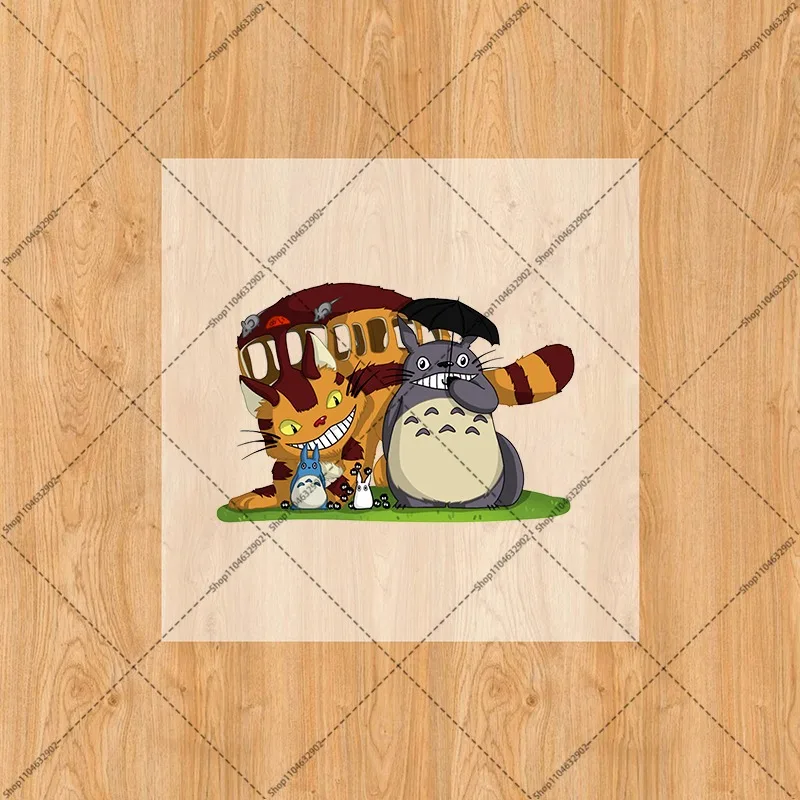 Totoro Iron on Patches Washable Heat Thermal Transfer Stickers Anime Cartoon Character Derivative Peripherals DIY Sticker Gifts view 6