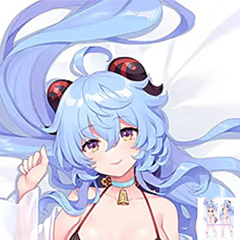 

Anime Dakimakura Pillow Case Ganyu Sexy and Busty Beautiful Girl Double-Sided Halloween Decoration