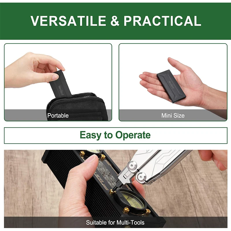 Nextool conjunto de bits de chave de fenda de ponta dupla para ferramenta de bolso e1/capitão emblemático multi ferramenta durável aço s2 reparo doméstico