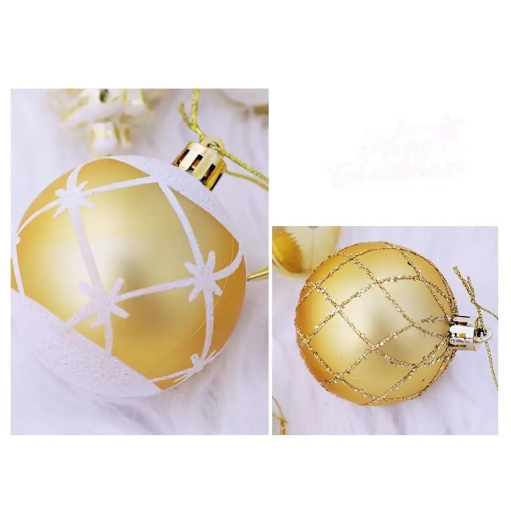 16Pcs Creative Plastic Christmas Tree Decorations Cartoon Hanging Accessories Xmas Hanging Ball Set Home Xmas Decor