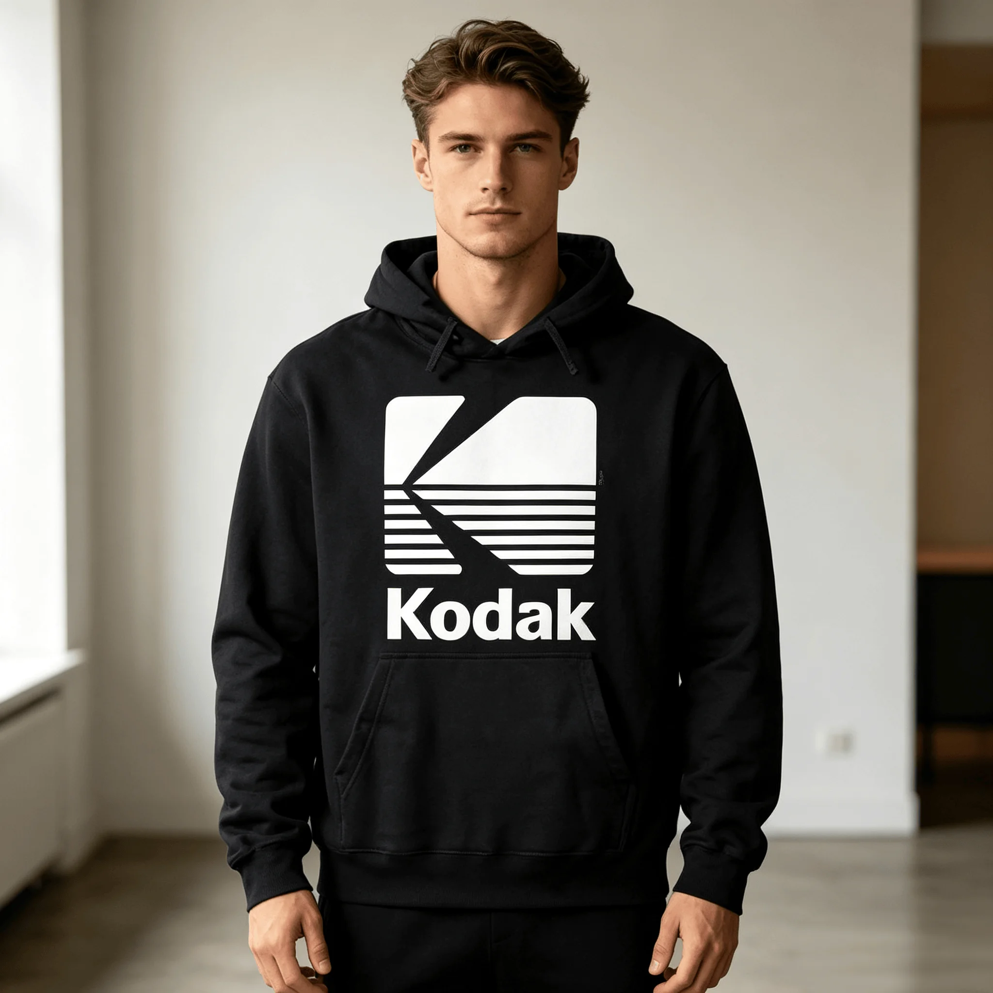 Kodak Graphic Merch 2026 Neuer schwarzer Hoodie aus Baumwolle, Unisex, für Herren und Damen, bequem, Y2k-Mode, lässiges Oberteil, Streetwear, Geschenkidee – Detail 9