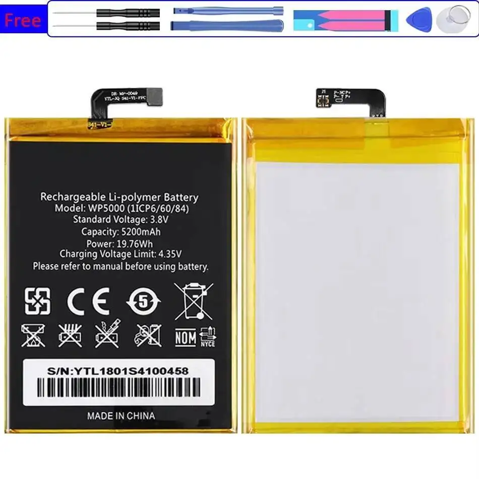 

Mobile Phone Battery For Oukitel WP5000 5200Mah Reliable Replacement