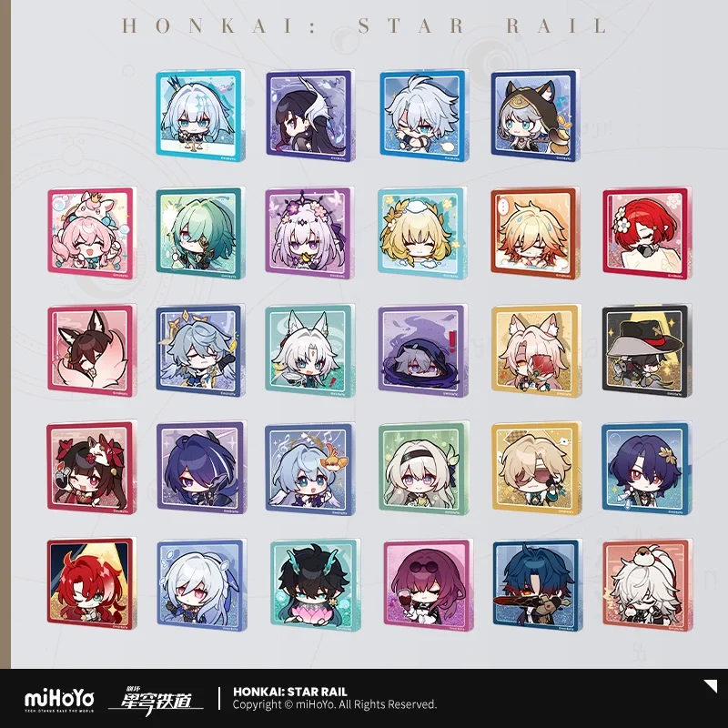 

Sunsyea Honkai Star Rail Official Merch miHoYo Original Authentic PMZLG Refrigerator Magnet Aventurine Acheron Firefly Boothill