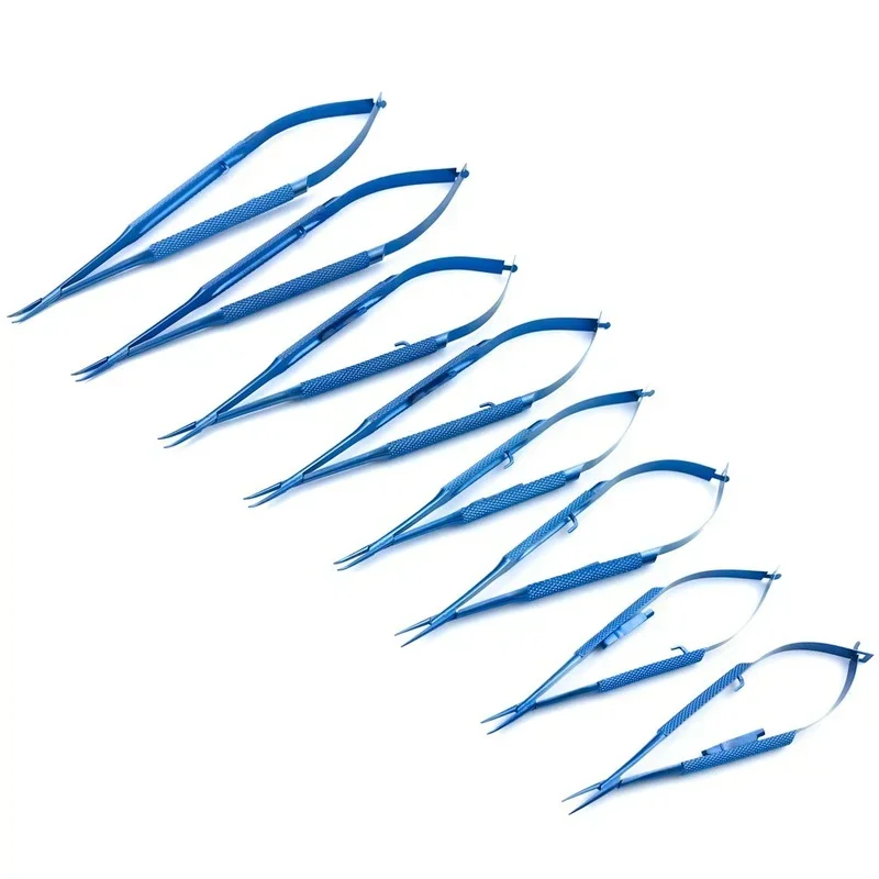 Barraquer Titanium alloy Needle Holder Without lock / With lock curved Ophthalmic surgical instrument