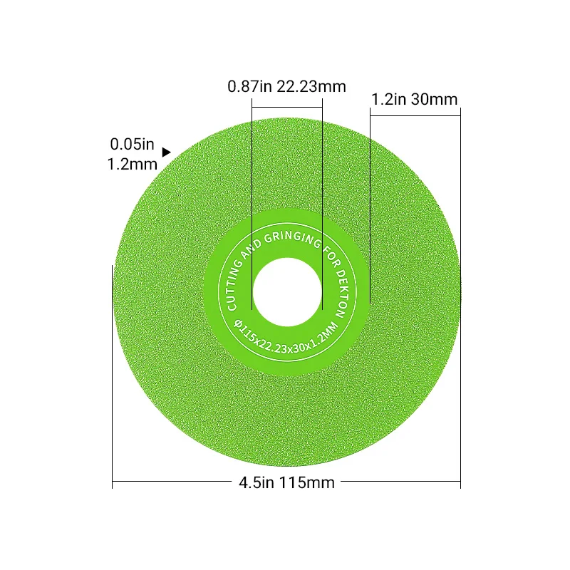 LOZLIN Diamond Saw Blade Cutting Disc for Angle Grinder 115mm Diamond Tile Cutting Disc Marble Cutter Blade for Marble Glass view 2