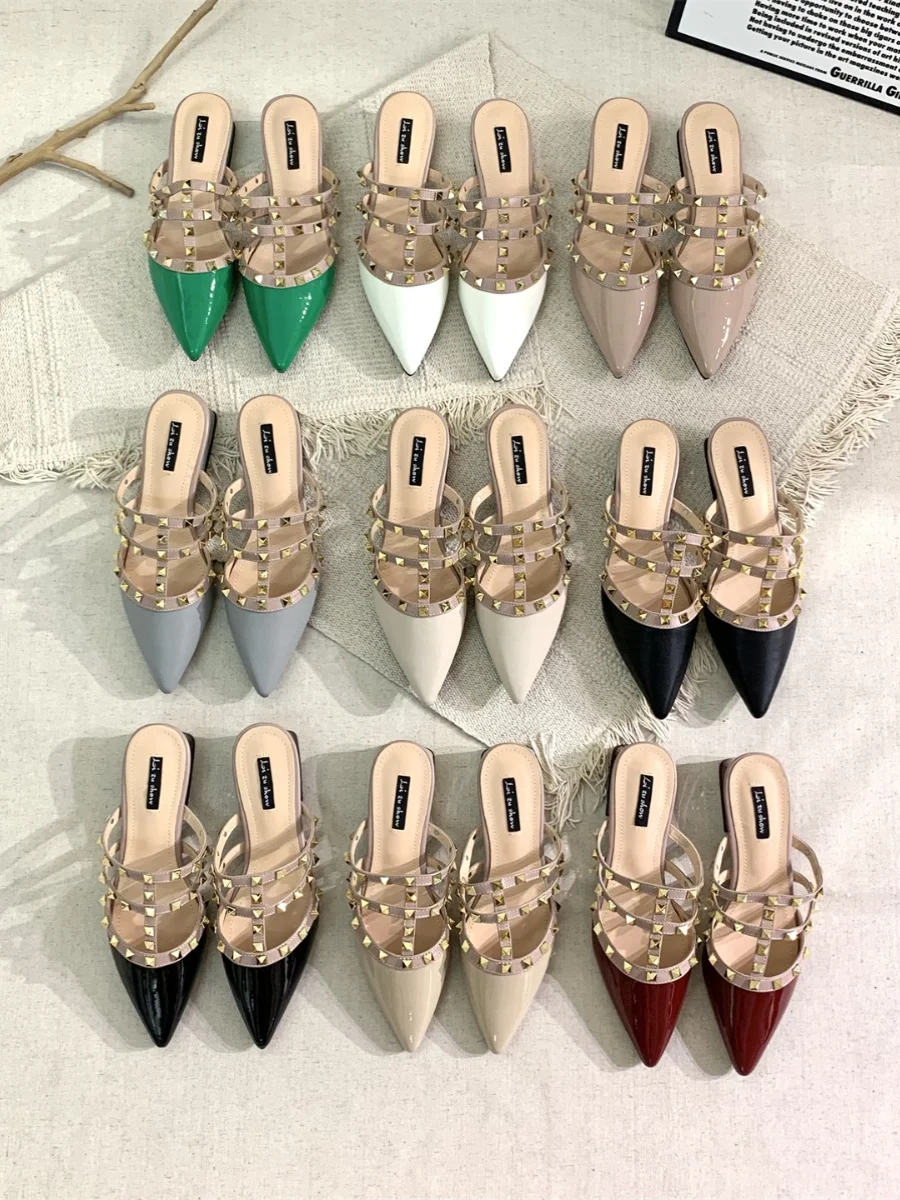 

Сандалии на низком каблуке на массивном каблуке. Женская уличная одежда. Весна-лето. Красивые босоножки на низком каблуке с заклепками. Сандалии Faion Fairy Sle.