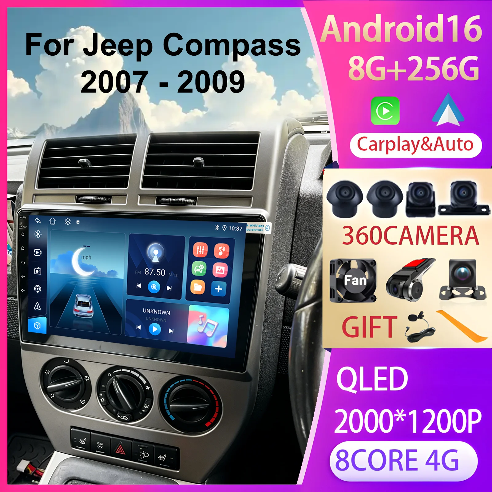 2Din Android 16 Car…