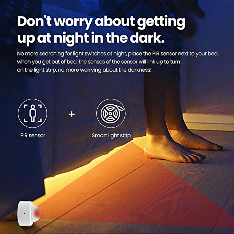 Tuya Zigbee Motion Sensor Smart PIR Presence Sensor + Brightness Detector 2 in 1 Smart Home Automation Residential Security