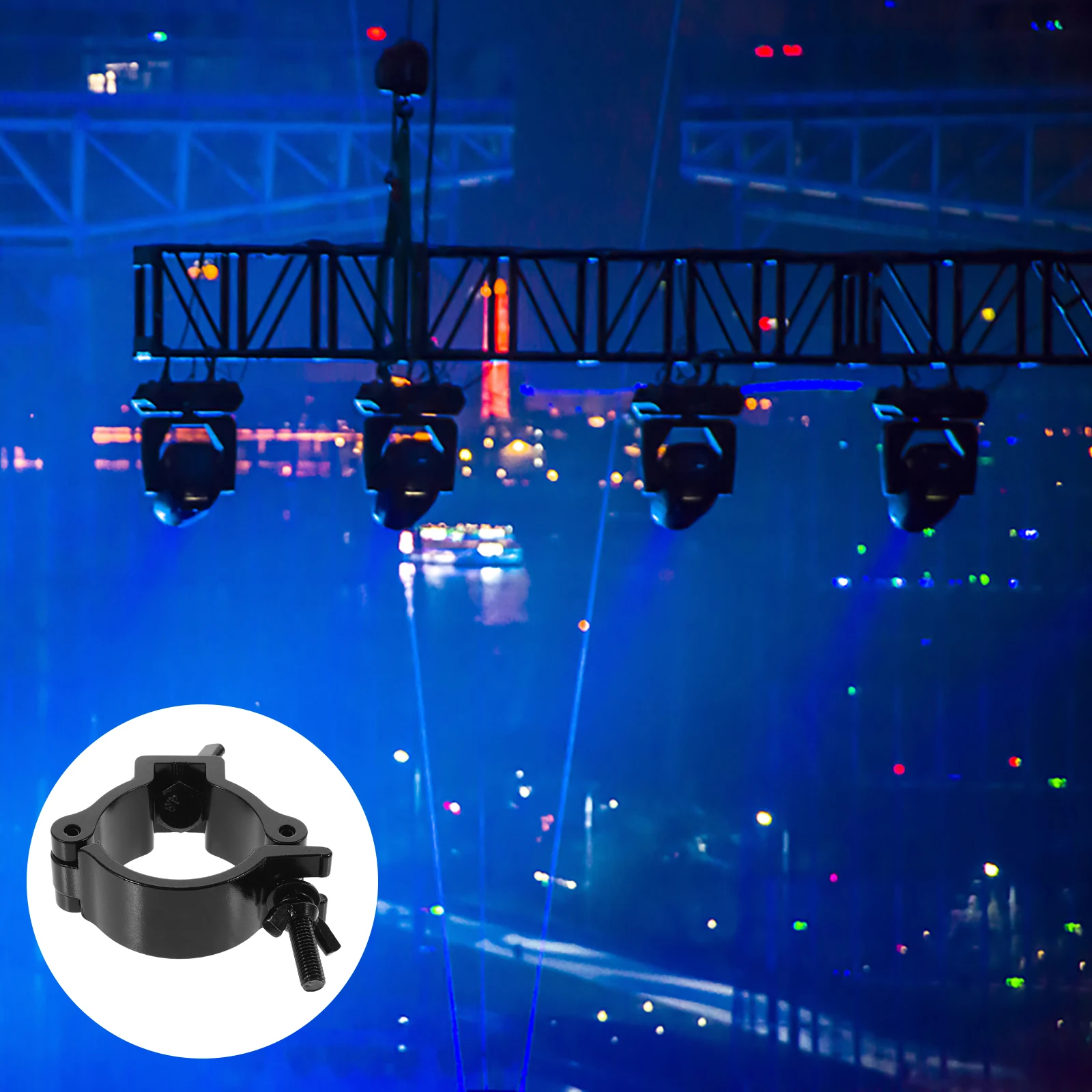 

4pcs Aluminum Alloy Stage Light Clamps O-Clamp For Lighting Fixtures Heavy Duty 100Kg Wear-Resistant Truss Mount