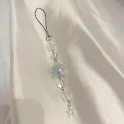Star phone charm handmade coquettish Y2k beaded keychain