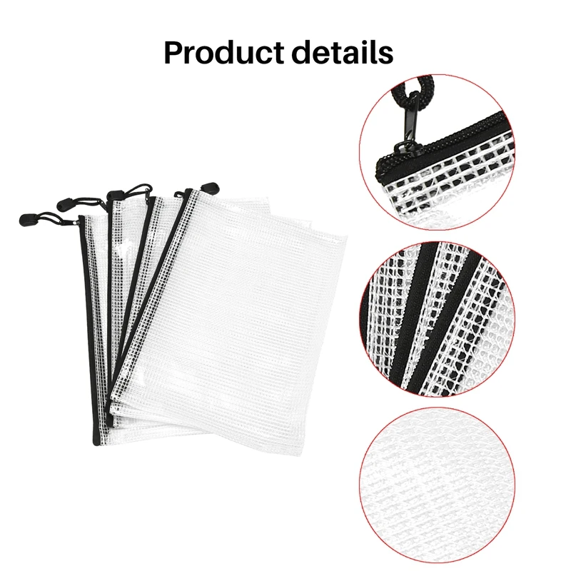 18 Pack A5 Mesh Zipper Pouch,Zipper File Bags, Board Games Storage Bags For School Office Supplies And Travel