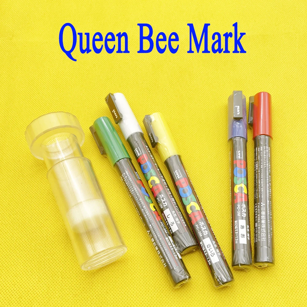 Queen Marker Pen Bottle Kit Indicate Year Locate Mark and Track Queen No Damage Transparent Plastic Queen Fixture Catcher Tools