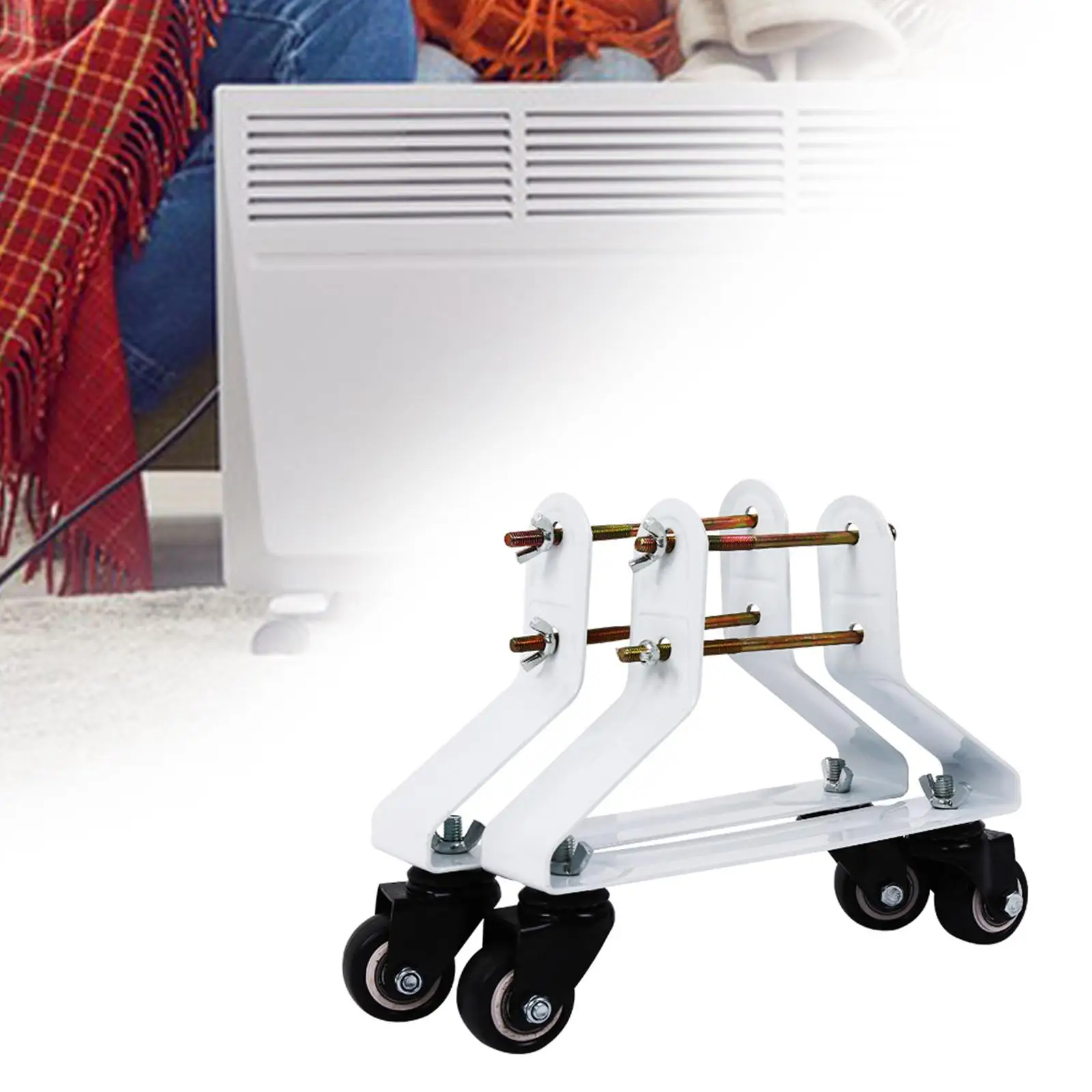 2Pcs Electric Heater Caster Frame Base Professional Length 23cm Easily Install