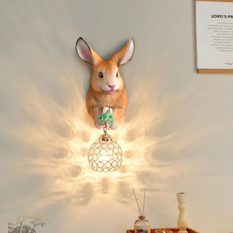 RONIN Contemporary Rabbit Wall Lamp Creative Living Room Bedroom Study Villa Hotel Children's Room Aisle LED Decoration Light