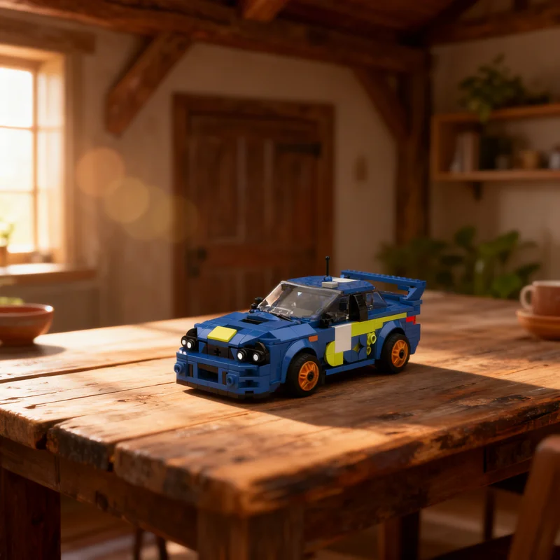 433pcs MOC City Champions Subaru Impreza'02 GB Rally Solberg's Impreza S8 X9SRT 'FULL BLUES' Lite Subaru Model Building Blocks
