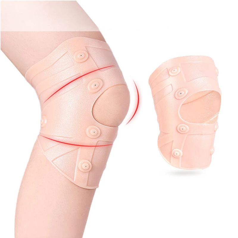 2PCS Magnet Silicone Non-slip Kneepad Knee Compression Support Pad Sports Knee Pads Anti-slip Protective Gear Magnet Care