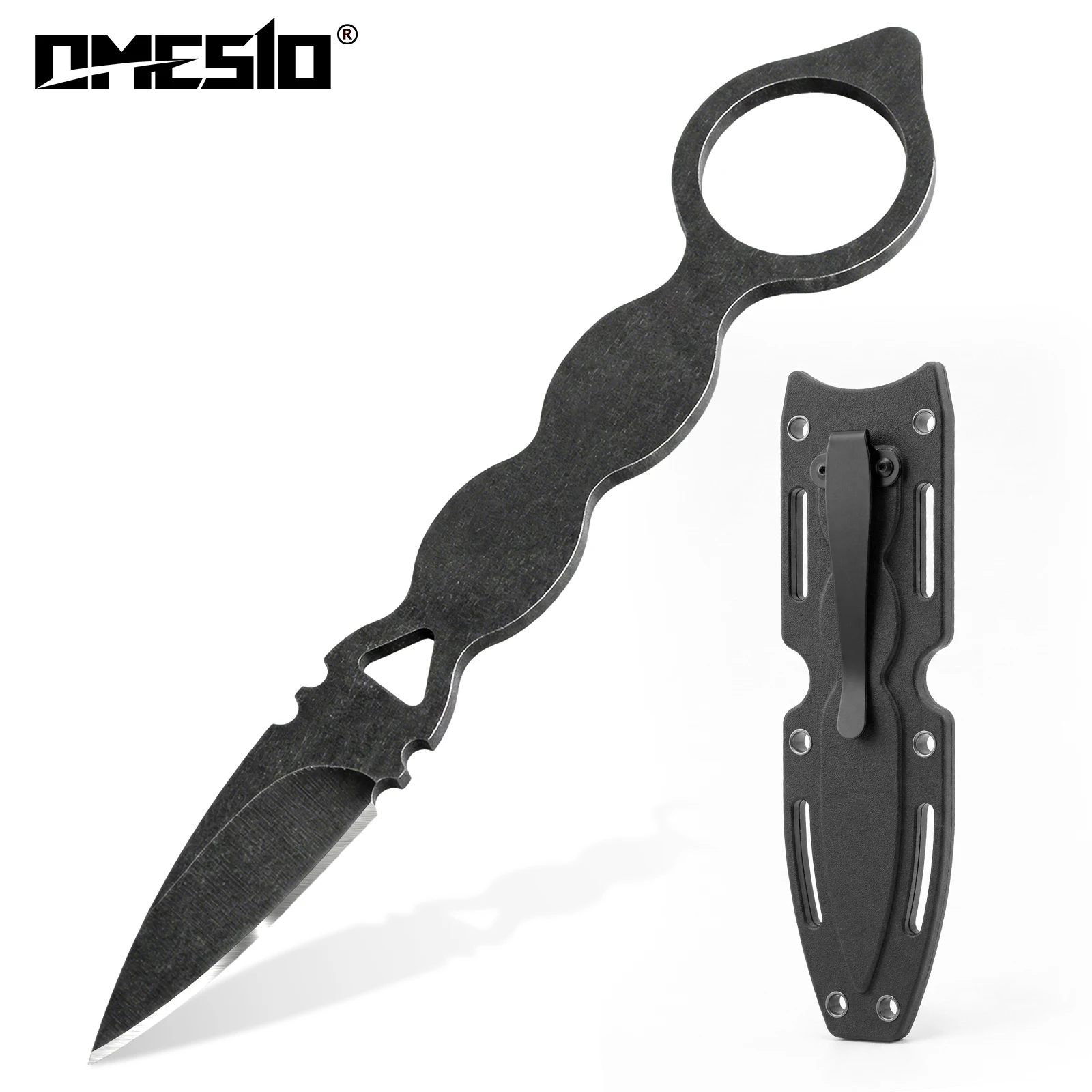 

Small Fixed Blade Knife 7cm 420 Stainless Steel Full Tang Outdoor Camping Hiking Utility Knife with Sheath for Men and Women