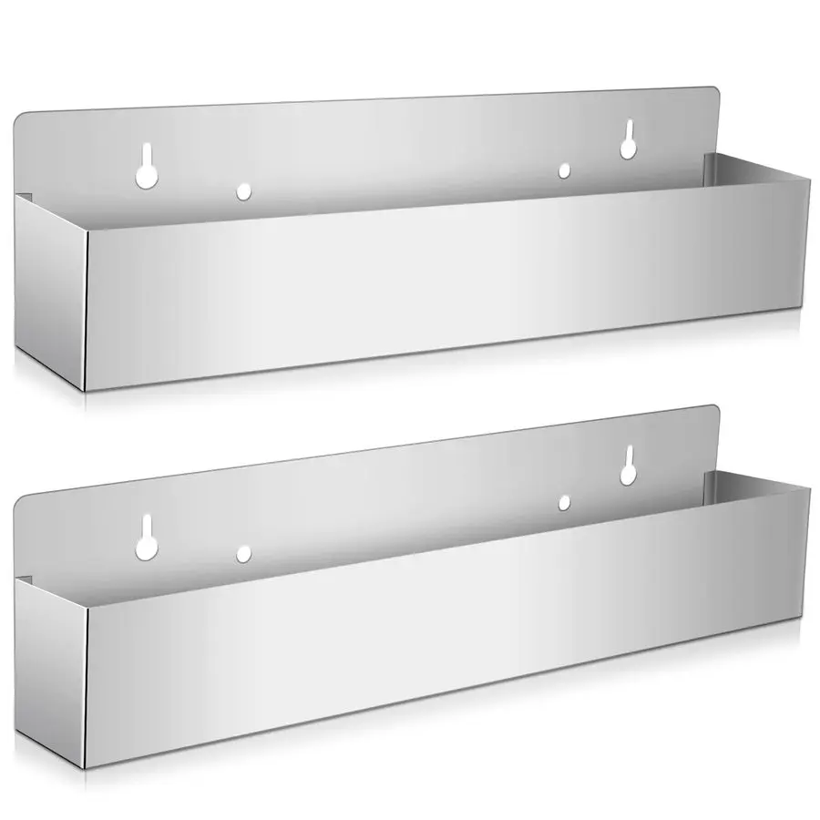 

2 Pieces 22 Inch Single Speed Rail Stainless Steel Liquor Bottle Holder Wall Mounted Spray Bottle Rack Drink Rail Shelf for Bars