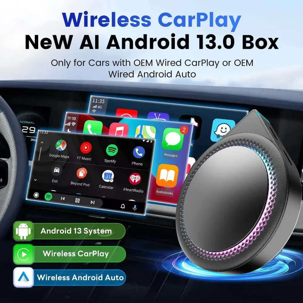 Wooboobox Factory Offers Durable GT 7 H with 8 GB RAM Full HD Video AI Box Android 13 128 GB Storage Carplay and Wireless