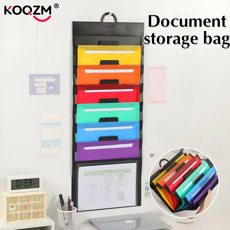 

6-pocket Hanging Folder Multi-color Hanging File Organizer Removable Hanging Paper Organizer