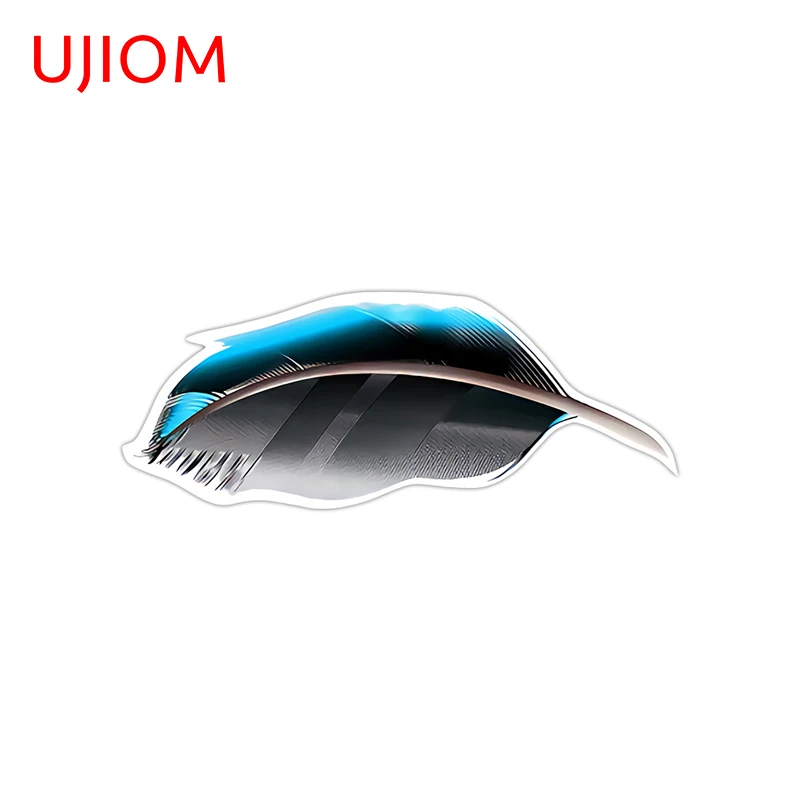 UJIOM Feather Exclusive Design Graffiti Wall Sticker Exquisite Scratch Proof Edgy Decal Suitable For DIY Decoration Chambre