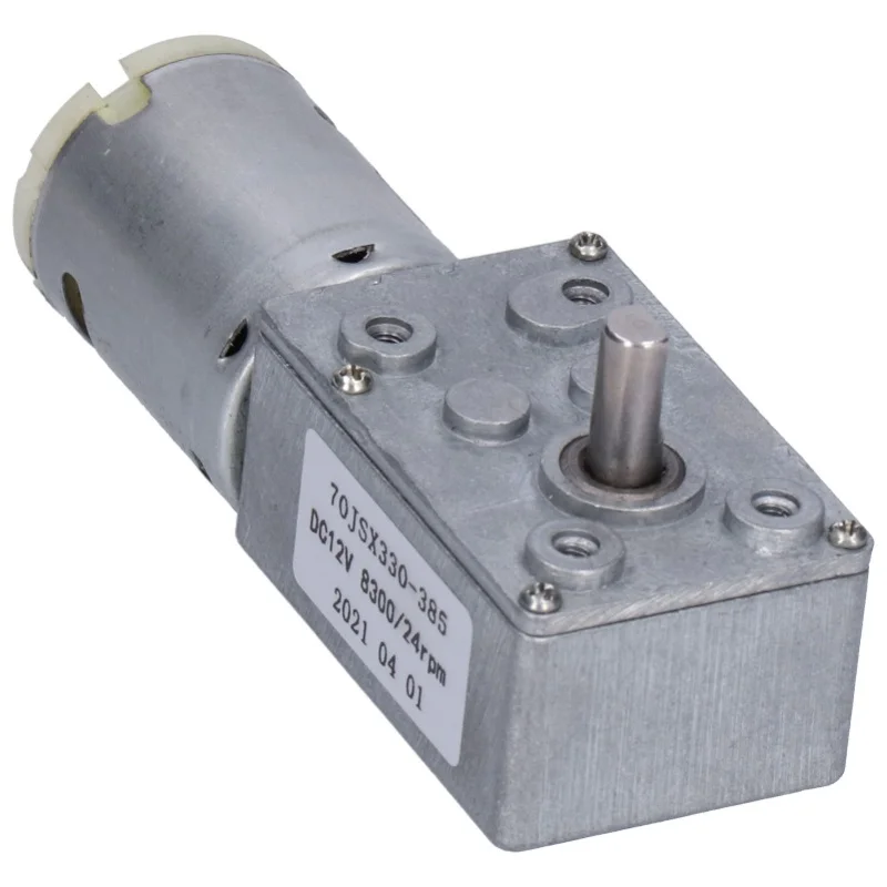 DC12V 24RPM Turbo Worm Geared Motor Speed Reduction Electric Motor For Window Door Opener Mini Winch