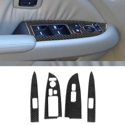 for Honda Odyssey 2005 2006-2010 Window Lifting Control Panel Cover Trim Sticker Decal Car Interior Accessories Carbon Fiber