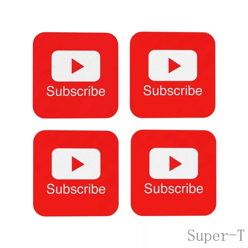 You Tube Subscribe Play Button Videos VLoggers Live Stream Coasters Kitchen Placemats Cup Coffee Mats For Decor Tableware Pads