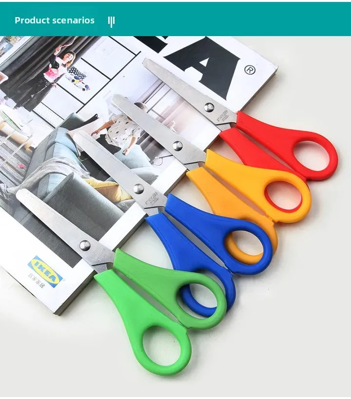 Graduated Student Scissors with Safety Ruler description 6