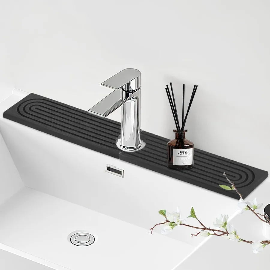 

Коврик для смесителя для кухонной мойки 23,6 диатомита, быстросохнущий коврик для сушки камня для кухонной стойки, впитывающий коврик для смесителя, брызговик для