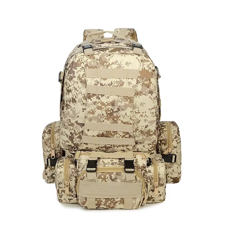 

Outdoor Camouflage Backpack Multifunctional Waterproof Nylon Shoulder Bag Sports Outdoor Bag Casual Fan Hiking Running Bag 55l