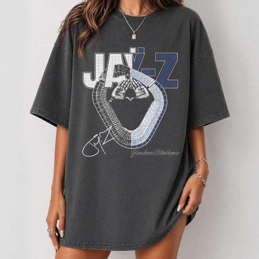 Jay-Z 30th Anniversary Tour T-Shirt Jay-Z tee 2026 Summer New Women's Vintage Breathable Tee Streetwear Oversized Loose Casual