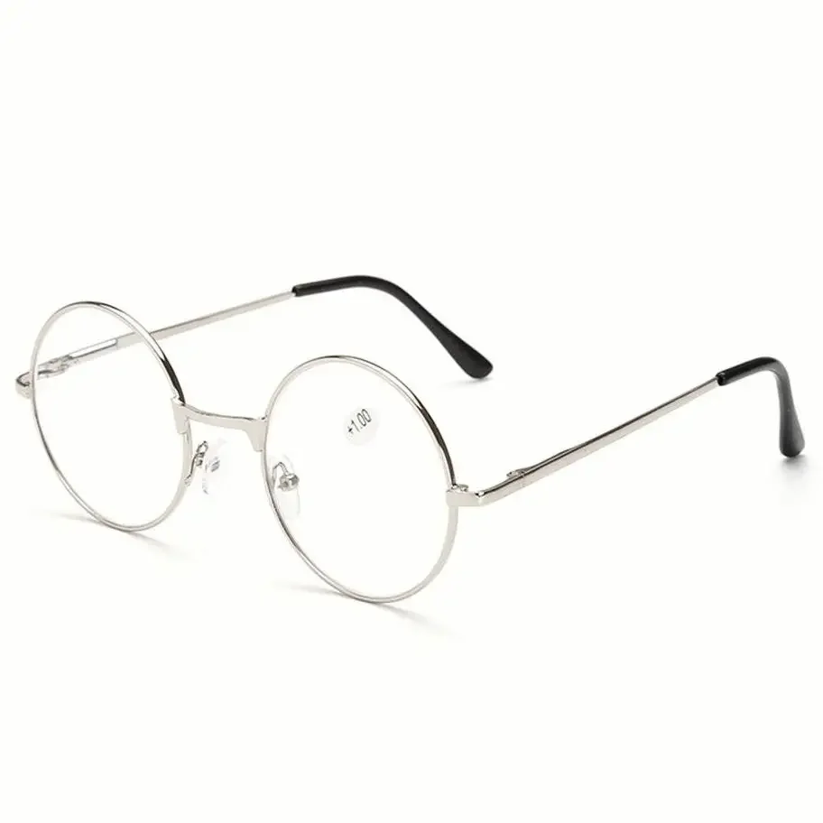 New Reading Glasses Metal Round Frame Vintage Men Women Presbyopia Eyeglasses Unisex Eyewear Optical Spectacles Male Goggle