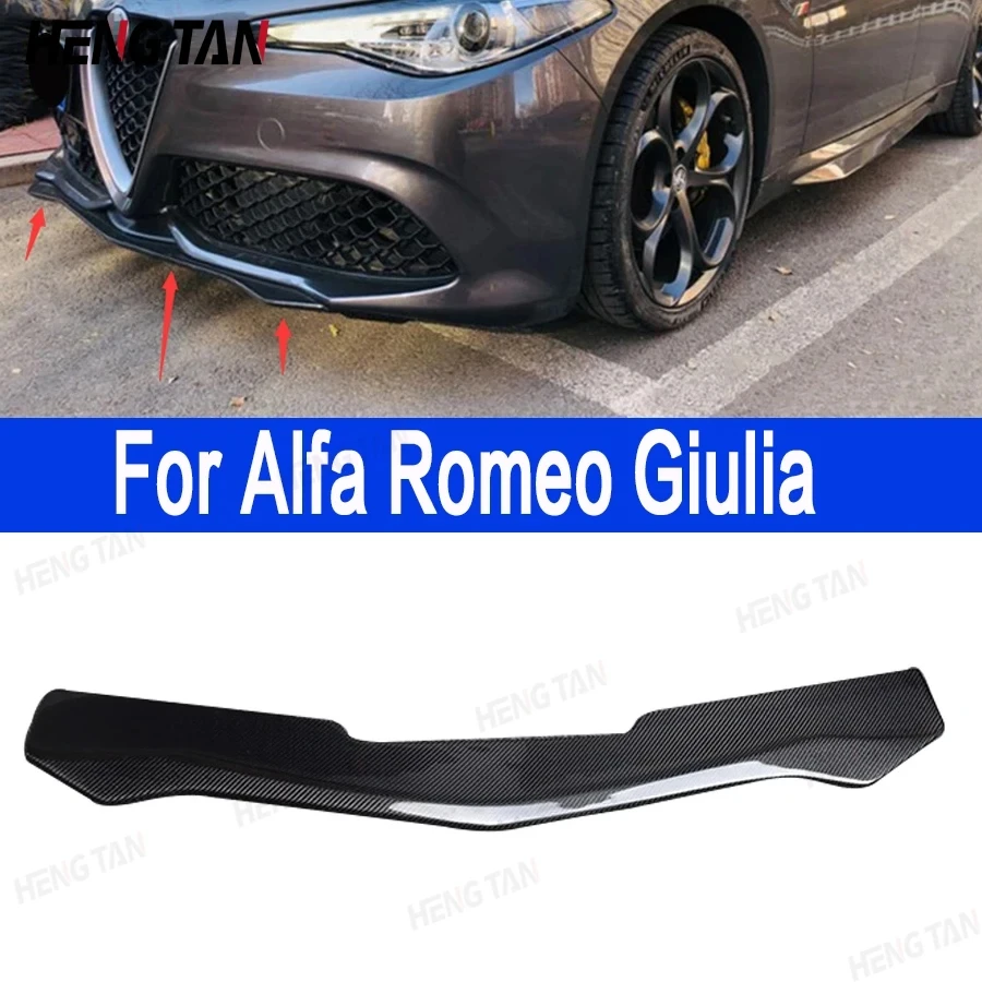 For Alfa Romeo Giulia Carbon Fiber/Forged Carbon Car Front Bumper Lip Front lip Front Chin Spoiler Upgrade body kit