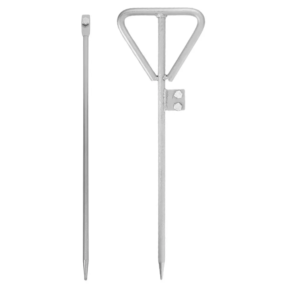 2 個亜鉛メッキ接地棒ヘビーデューティ屋外電気システム電気柵アンテナ発電機接地鉄柱用