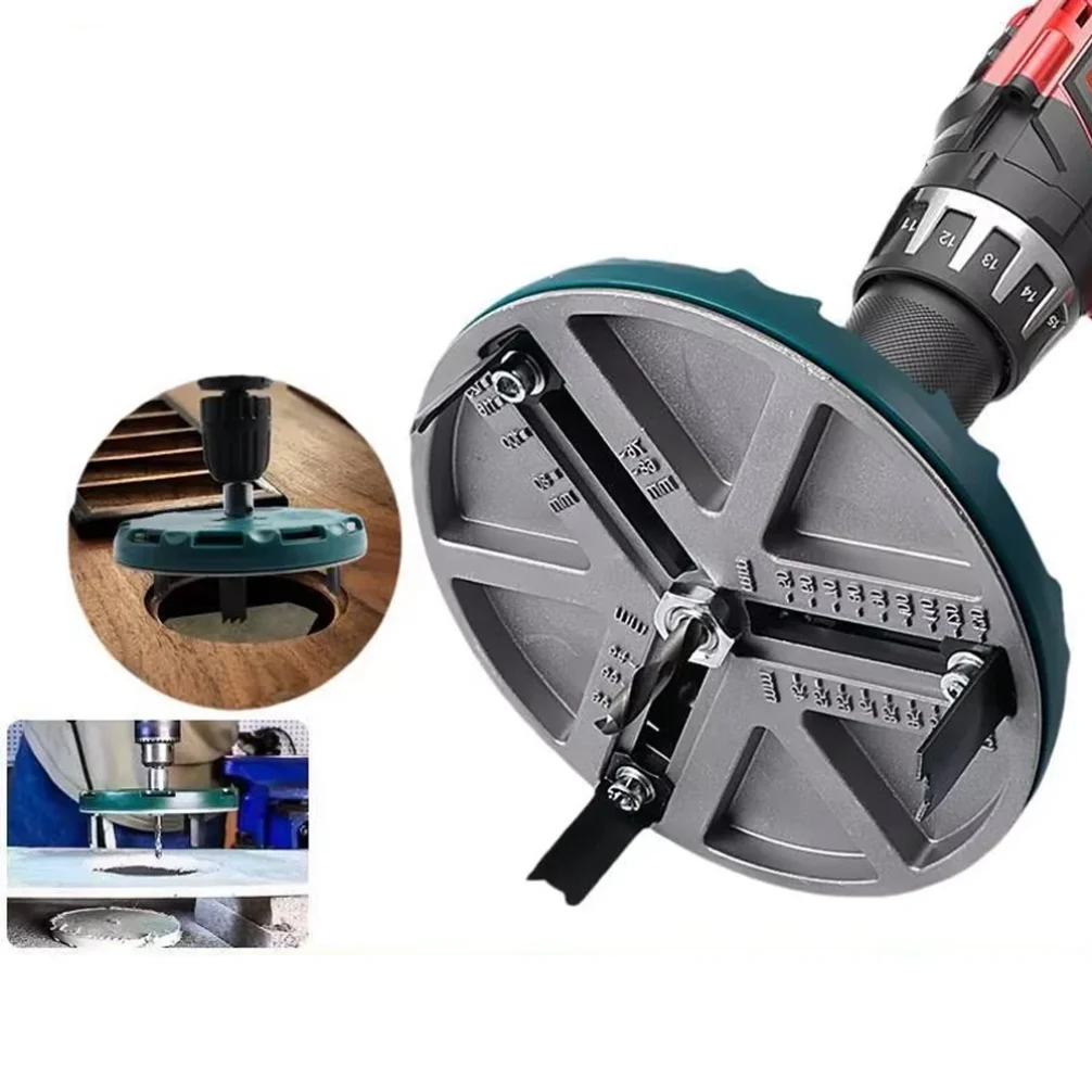 

Adjustable Multifunctional Universal Hole Opener Woodworking Hole Saw 45mm-130mm High Speed Steel Blade Durable Sharp Cutting Ed