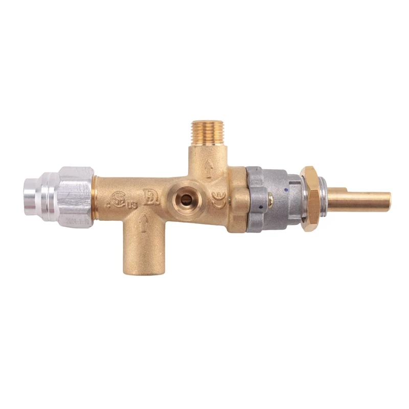 Safety Brass Patio Heater Main Control Valve with Pilot Port Fit for Low Pressure Gas Patio Burner Connection-A69M view 3