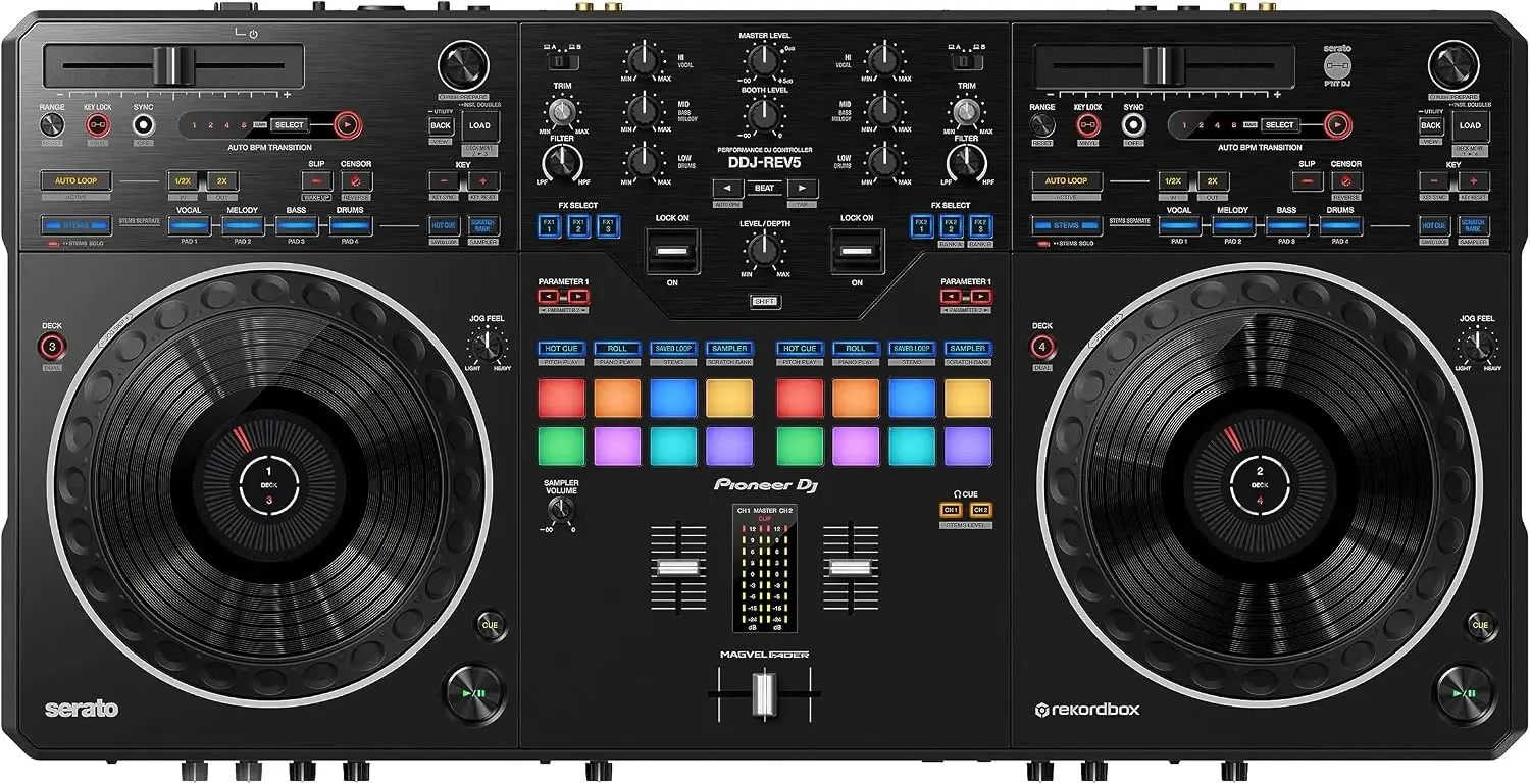 Pioneer DJ DDJ-REV5 Scratch-Style 2-channel performance DJ controller (Black)