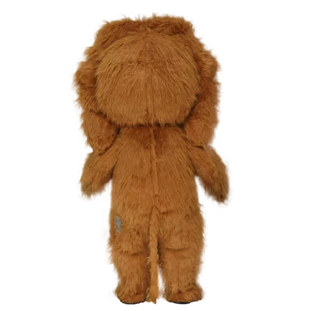 سايجو نفخ الأسد البني زي التميمة موكب الكبار شخصية تأثيري هالوين حفلة الحدث مجموعة أفخم #6