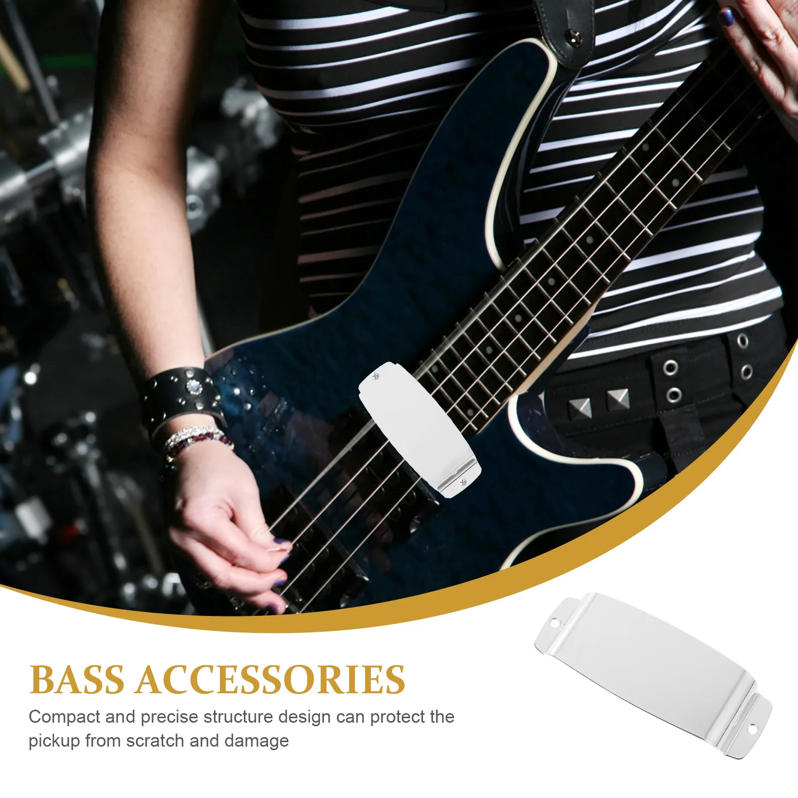 

Bass Protective Cover Pickup Zinc Alloy Plate Durable Easy to Use Carry Storage Guitar Accessories Ashtray Nice Protect