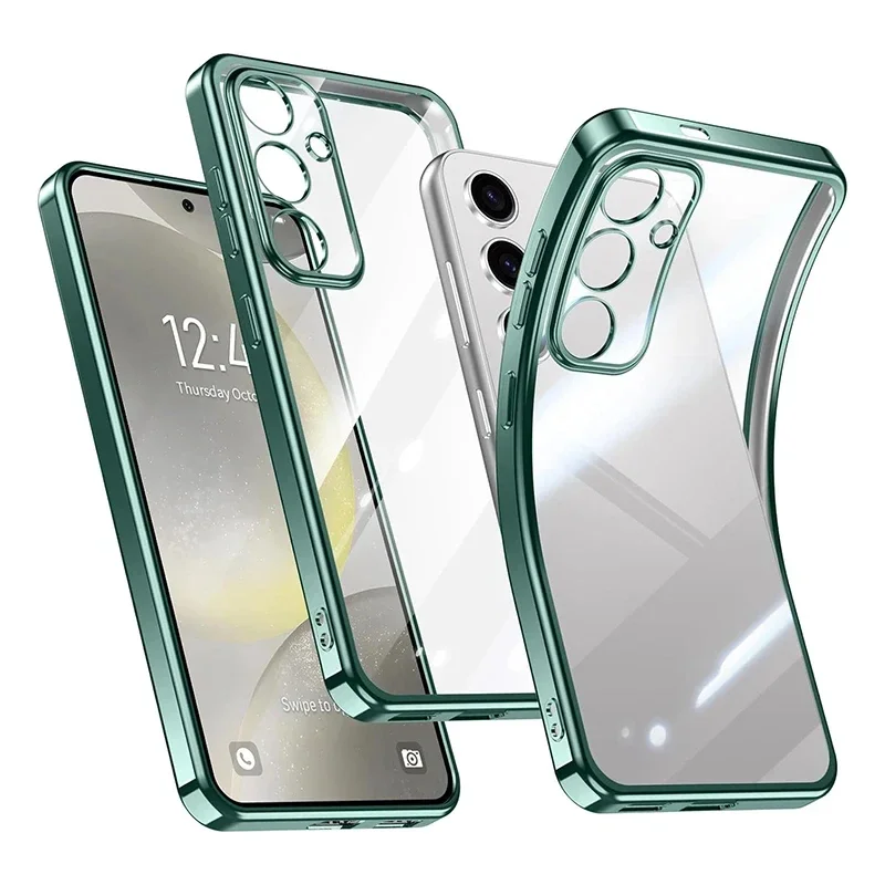 Luksusowe, brokatowe, silikonowe etui ochronne na Samsung Galaxy S26 S25 FE S24 Ultra S23 S22 S21 Plus, przezroczysta, silikonowa obudowa z błyszczącym wykończeniem. — zdjęcie 5