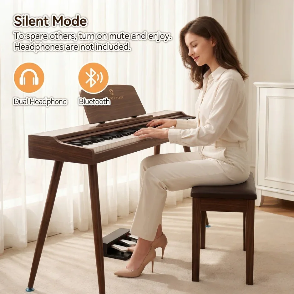 Digital Piano 88 Key Weighted Keyboard Touch Sensitive Stage Performance Instrument