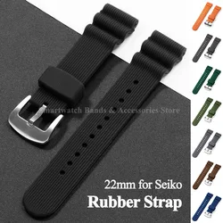 22mm Rubber Watch Strap for Seiko SKX007 SKX009 for Huawei GT4/3 Wrist Band Universal Watch Band Men Replacement Watch Bracelet