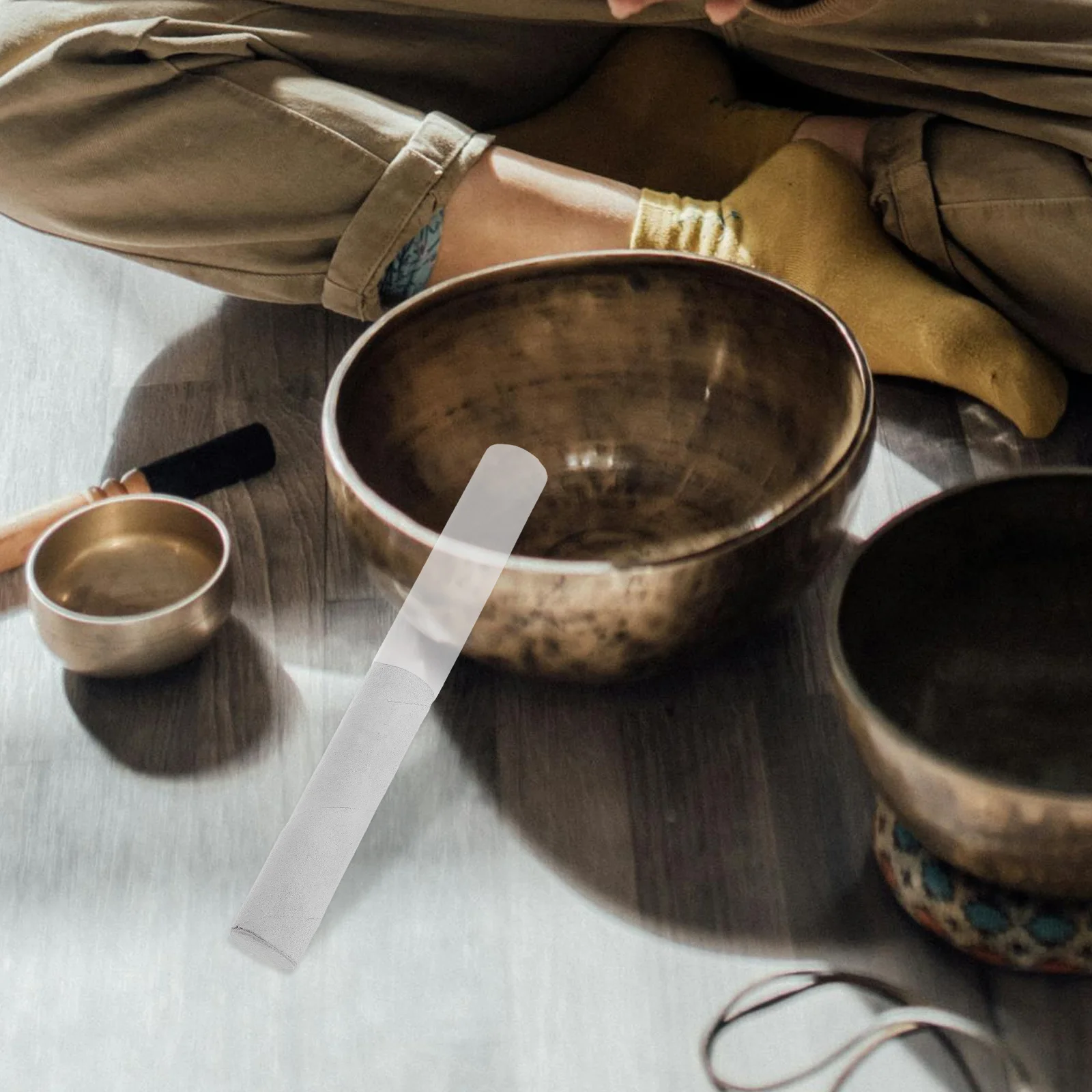 

1Set Crystal Singing Bowl Mallet Acrylic Striker Rod Meditation Sound Bowl Accessory Portable Lightweight Easy Handle Unique