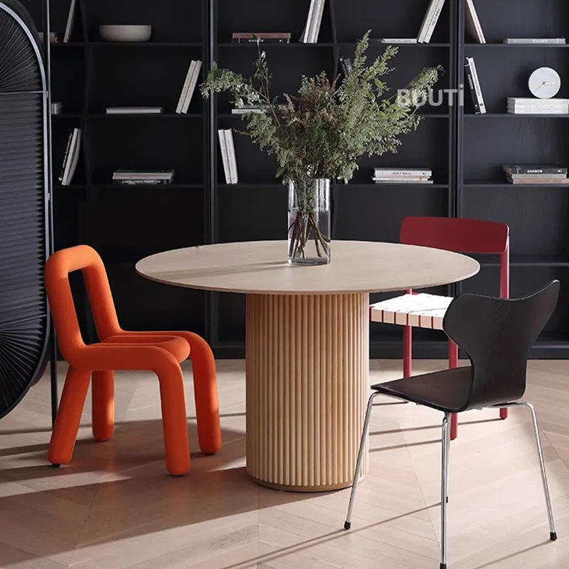 

Organizer Modern Dining Table Marble Round Modern Luxury Dining Table Living Room Designer Postmodern Muebles Unique Furniture