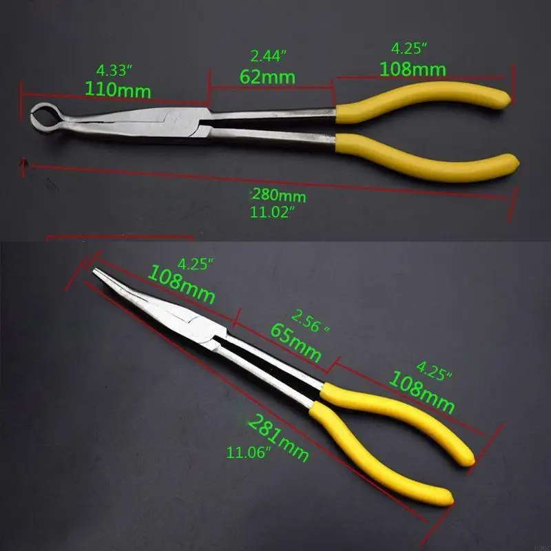 Pliers Plug Cable Puller Long Needle Nose Plier Wire Cutter Hose Clamp Hand Tool New