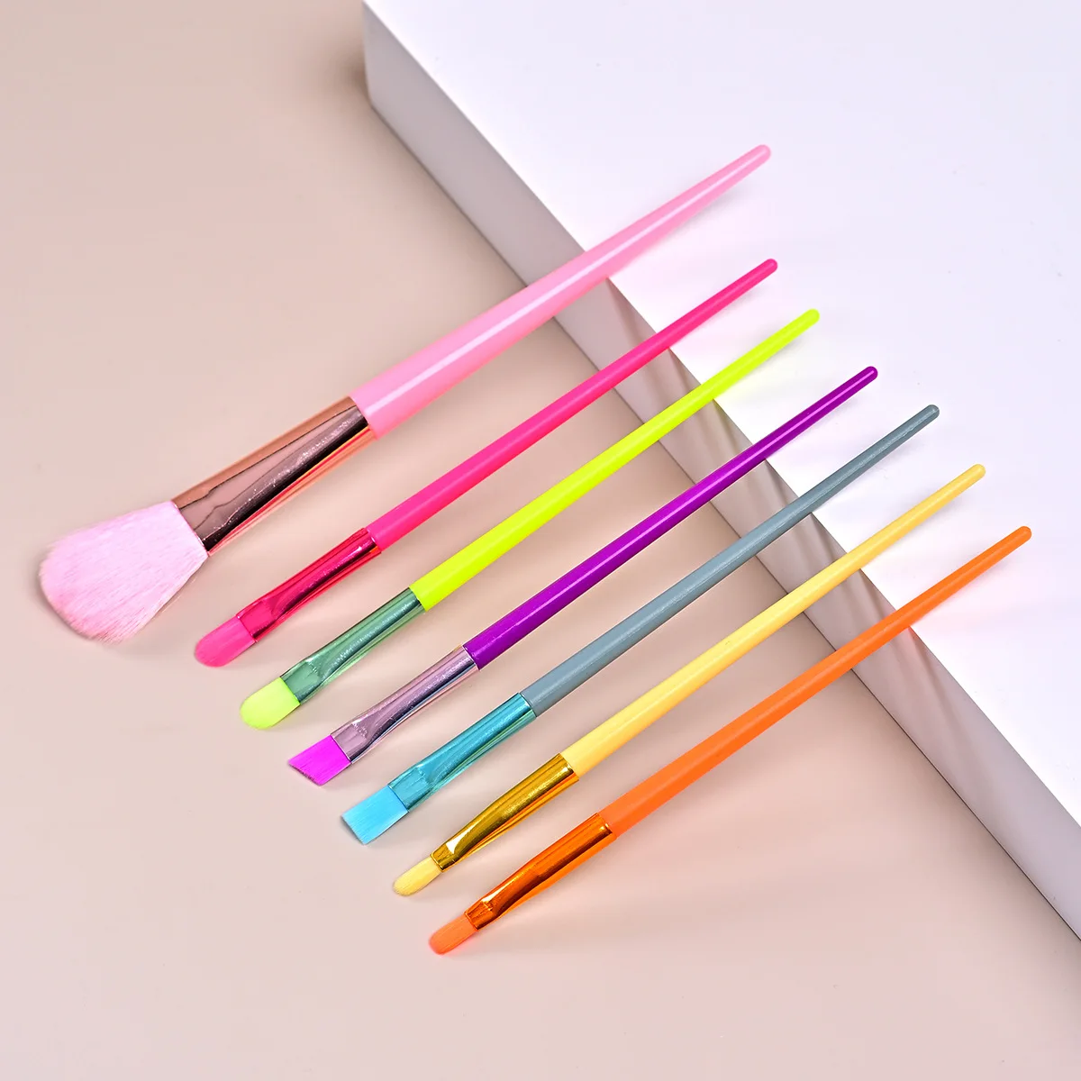 5/7 Pcs Colorful Candy Makeup Brush Set, Soft Bristle Foundation Eyeshadow Blush Contour Cosmetic Tools