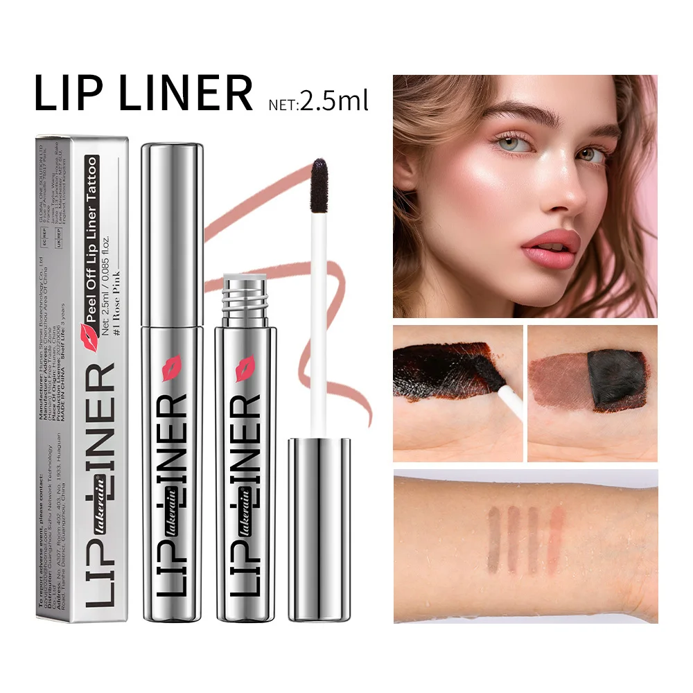 Peel Off Tatoo Lip Liner Waterproof Long Lasting Lipliner Pencil Transfer Proof Matte Finish Lipgloss Lipstick Makeup 4 Colors